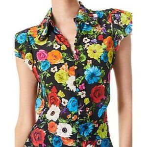 Alice + Olivia Floral Multicolor Blouse